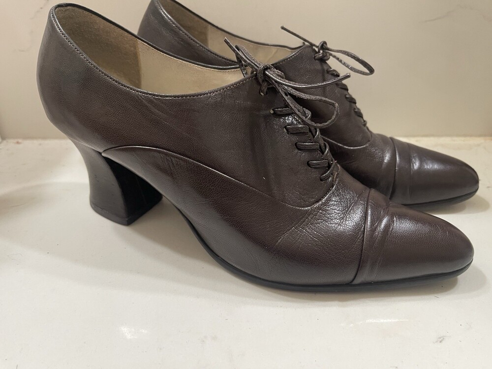 Enzo Angiolini Brown Sz 9.5 M shoes Pointed Victorian heel Steampunk